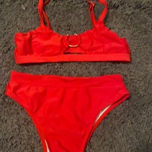 high waisted bathing suit